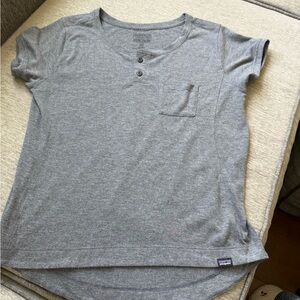 Patagonia Gray Henley Shirt Medium